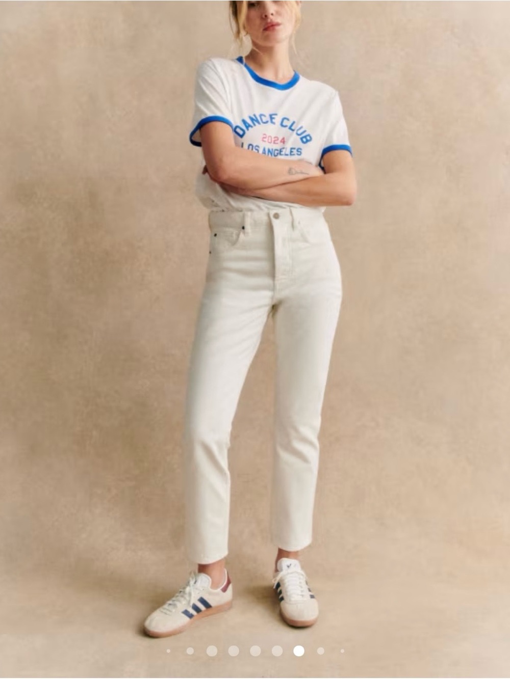 Sézane High-Rise White Denim Jeans